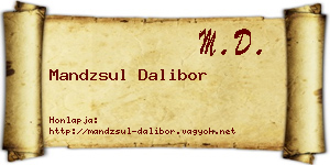 Mandzsul Dalibor névjegykártya